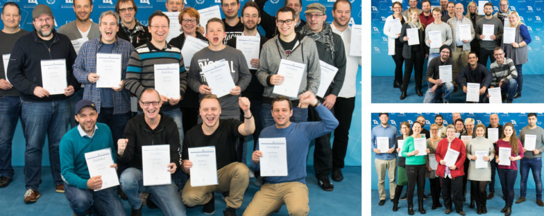 Absolventen des Lehrgangs IT-Administrator IHK am TA Bildungszentrum
