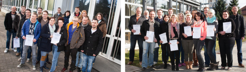 Zertifikate für die Teilnehmer an der Ausbildereignungsprüfung IHK (AEVO) in Hameln.