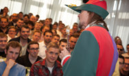 Der Rattenfänger im TA-Audimax.