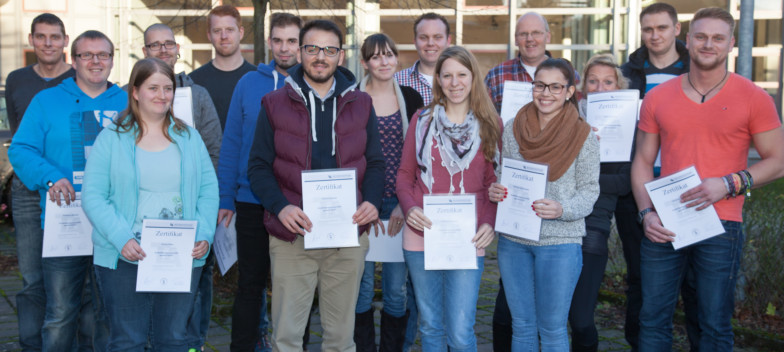 Die Teilnehmer des Lehrgangs Ausbildereignungsprüfung IHK (AEVO) am TA Bildungszentrum.