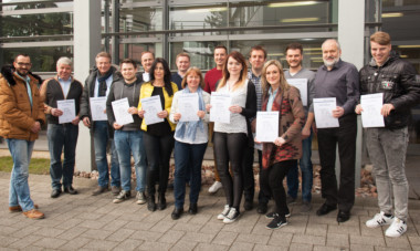 Die Absolventen des Lehrgangs Wertermittlung IHK am TA Bildungszentrum.