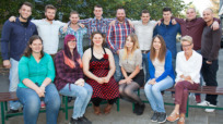 Gruppenbild zum Andenken: Die Klasse der Industriemeister Chemie IHK.