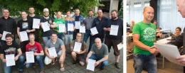 Elektrofachkräfte erhalten Zertifikate am TA Bildungszentrum