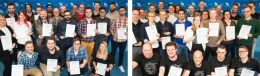 Jubelnde Industriemeister Chemie IHK und Industriefachwirte IHK