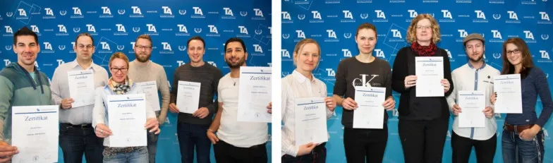 IHK-Zertifikatslehrgänge: TA-Absolventen werden ausgezeichnet