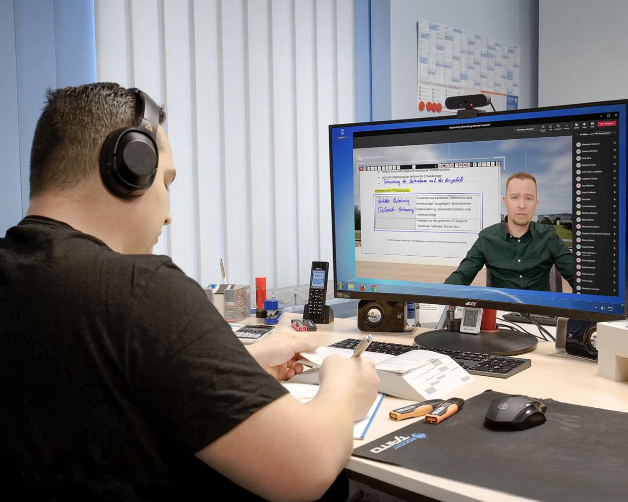 Teilnehmer im Live-Online-Unterricht