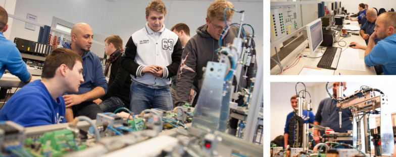 Anspannung: Kurz bevor die Prüfer da sind, gibt es für die Elektrotechniker noch letzte Handgriffe zu tätigen.