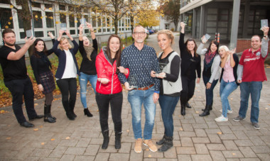 Grund zur Freude: die angehenden Fachwirte und Gesundheits- und Sozialwesen IHK.