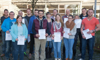 Die Teilnehmer des Lehrgangs Ausbildereignungsprüfung IHK (AEVO) am TA Bildungszentrum.