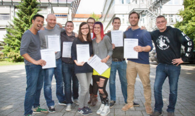 Verabschiedung der angehenden Handwerksmeister am TA Bildungszentrum.