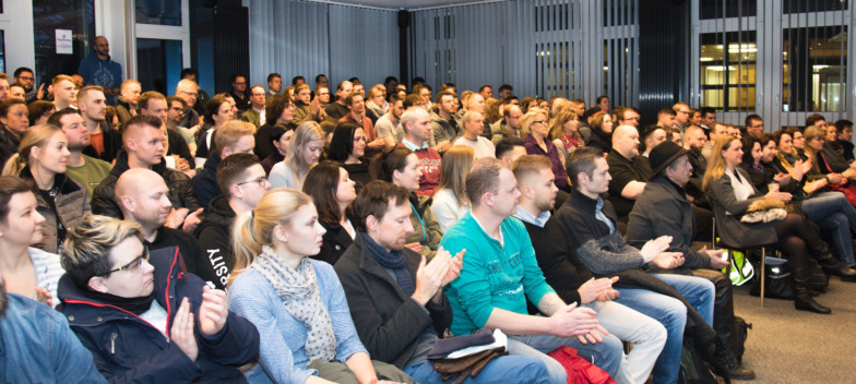 Begruessung am TA Bildungszentrum