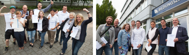 Grund zum Jubeln haben die frisch ausgezeichneten Eventmanager IHK am TA Bildungszentrum.