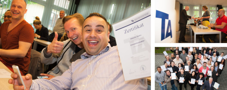 Verabschiedung Immobilienmakler, Immobilienverwalter und Lohnbuchhalter.