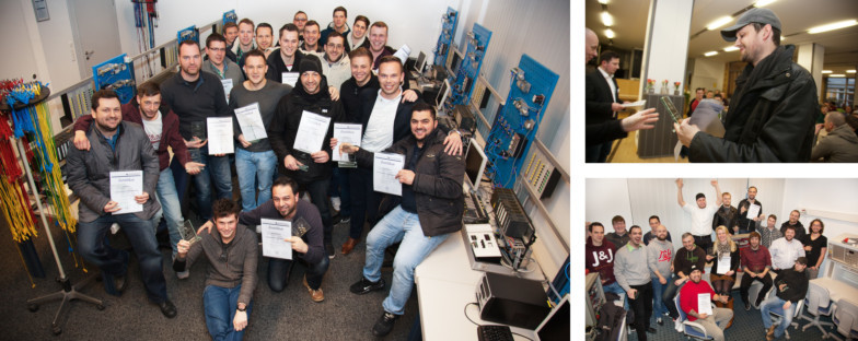 Die zukünftigen Industrietechniker Maschinenbau und Elektrotechnik werden am TA Bildungszentrum verabschiedet.