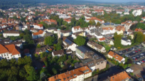 Impressionen aus der Rattenfängerstadt Hameln: Luftbild.