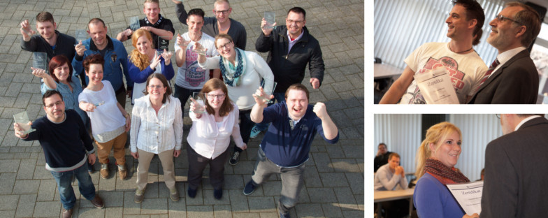 Die angehenden Personalfachkaufleute bei der Verabschiedung am TA Bildungszentrum.